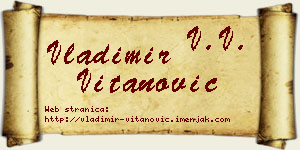 Vladimir Vitanović vizit kartica